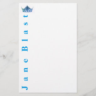 Papeterie Style Crown Stationery de Miss America-Turquoise/W