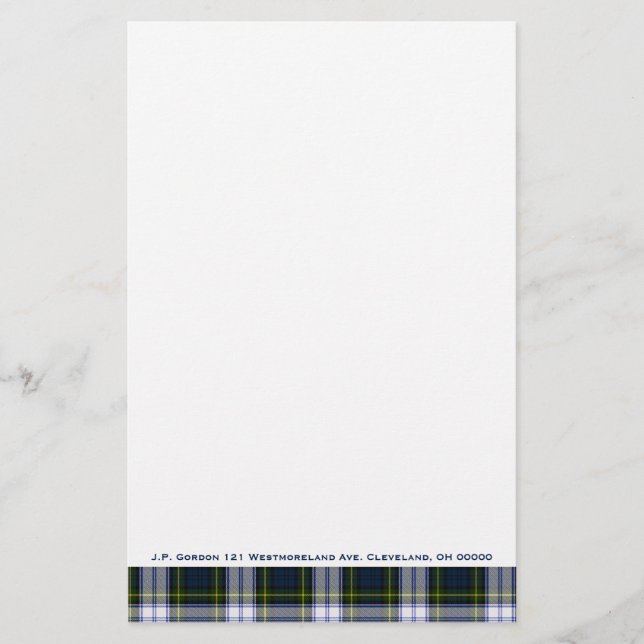 Papeterie Stylo Gordon Dress Plaid (Devant)