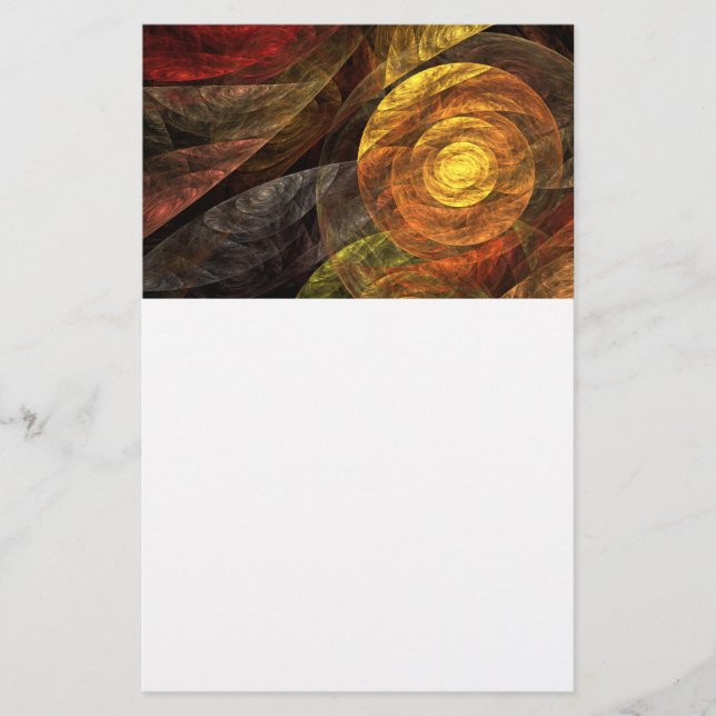 Papeterie Sun Flower Floral Moderne Art Motif Abstrait (Devant)