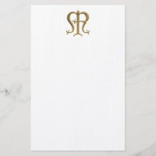 Papeterie Symbole "à trois dimensions" d'or de Vierge Marie