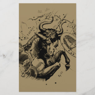 Papeterie Symbole de Taurus Constellation Hevelius circa 169