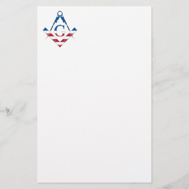 Papeterie Symbole Freemasonic des États-Unis (Devant)