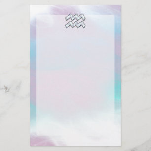 Papeterie Symbole Zodiaque Aquarius sur la Mère du Décor Pea