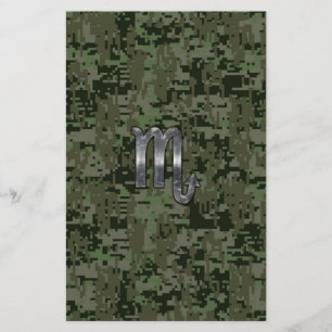 Papeterie SYMBOLE Zodiaque Scorpio Camo numérique Woodland