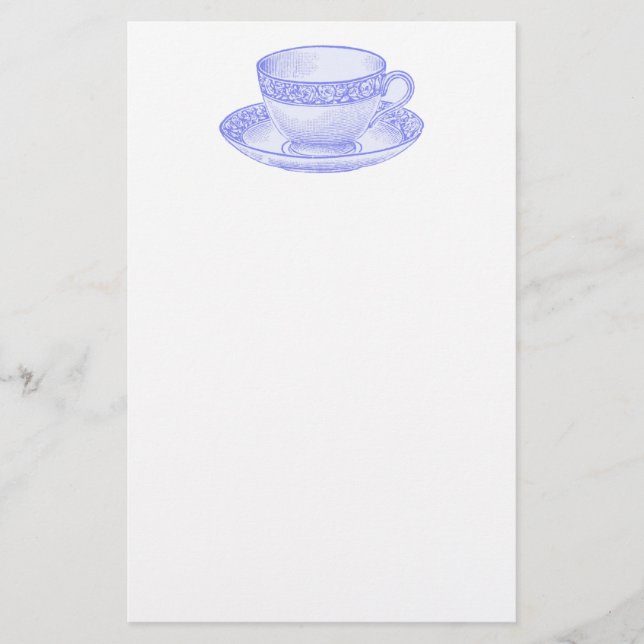 Papeterie Teacup violet (Devant)