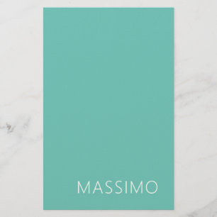 Papeterie Tendance Moderne Minimaliste Élégante Teal Clair N