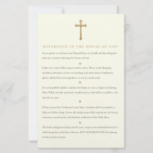 Papeterie Tenue et étiquette de mariage catholique pour invi