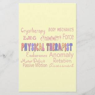 Papeterie Terminologie de physiothérapeute stationnaire