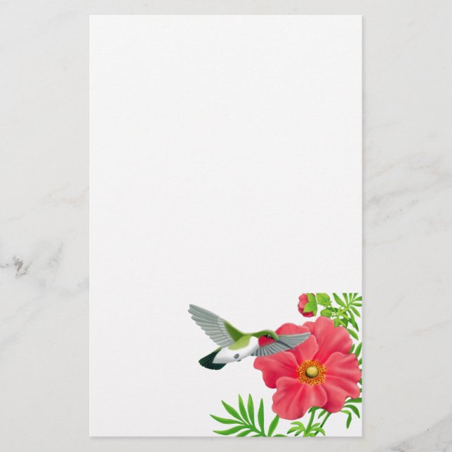 Papeterie Throated rouge de colibri (Devant)