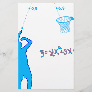 Papeterie Tir de basket-ball et équation quadratique