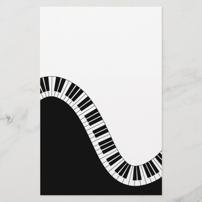 Papeterie Touches de piano courbées (Devant)