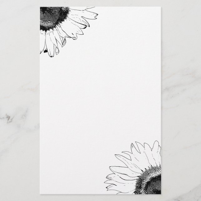 Papeterie Tournesol noir et blanc (Devant)