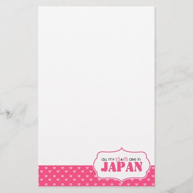 Papeterie Tous mes X et O sont au Japon (Devant)