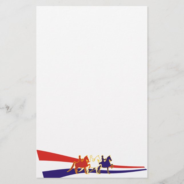 Papeterie Tout le Saddlebred américain stationnaire (Devant)