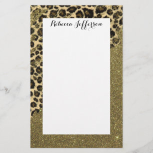 Papeterie Traçages classiques d'empreinte de léopard sur d