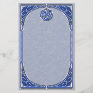Papeterie Triskel en argent bleu