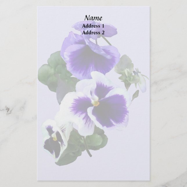 Papeterie Trois panneaux violets dans un Mariage de ligne Pr (Devant)