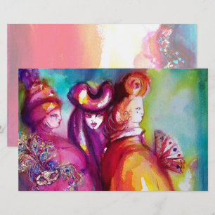 Papeterie TROISIÈME MASQUE, Vénétie Masquerade Ball papeteri