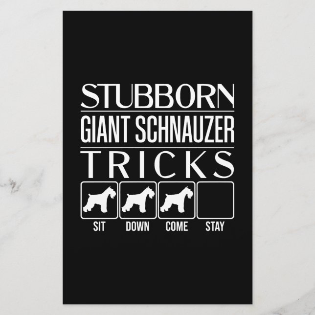 Papeterie Trucs de Schnauzer Géant Stubborn, Schna Géant Fun (Devant)