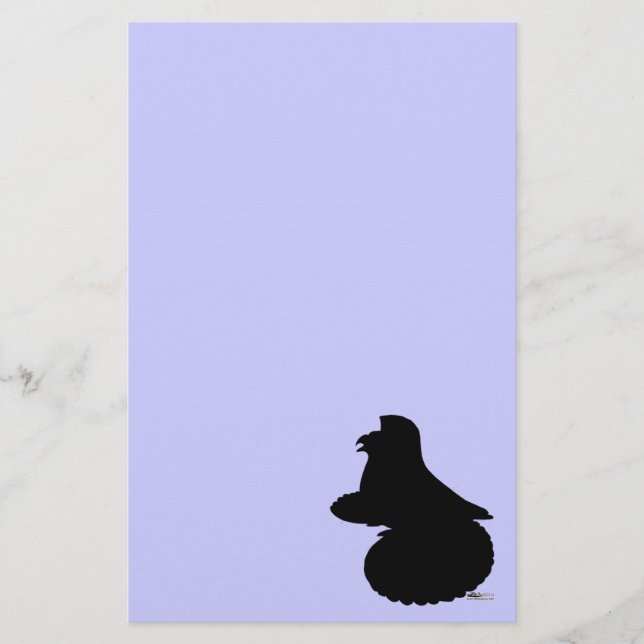 Papeterie Trumpeter Pigeon Silhouette (Devant)