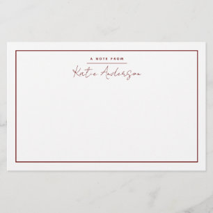 Papeterie Typographie minimale moderne script marron