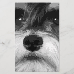 Papeterie Un Schnauzer miniature noir et blanc