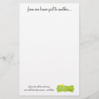 Papeterie Une fille courageuse à l'autre stationnaires