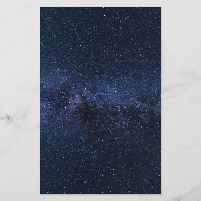 Papeterie Une galaxie d'étoiles dans le ciel nocturne (Devant)