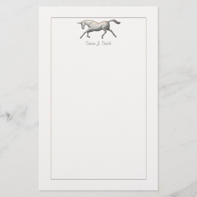 Papeterie Unicorne d'argent (Devant)