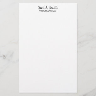 Papeterie Unique Élégant Plain Simple Blanc Spécial