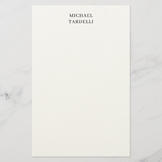 Papeterie Unique Moderne Minimaliste Simple (Devant)