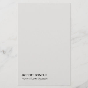 Papeterie Unique moderne Platinum Gris élégant minimaliste