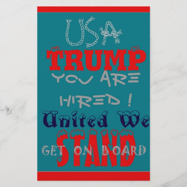 Papeterie USA Trump Vous Êtes Embauché ! Impression d'art de (Devant)