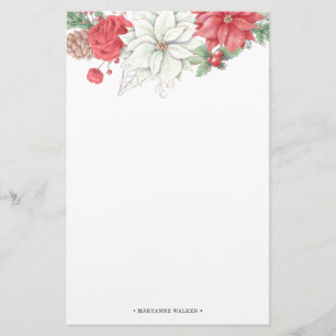 Papeterie Vacances Élégant Feuillage Monogramme Papier