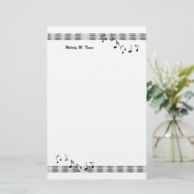 Papeterie Vagues de notes musicales (Debout devant)
