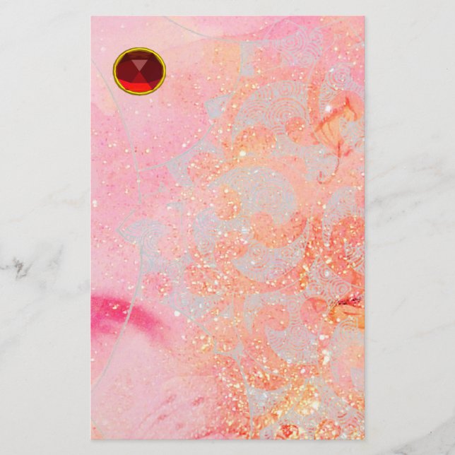 PAPETERIE VAGUES ROUGE RUBY (Devant)