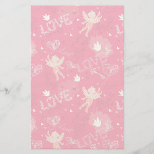 Papeterie Valentine's Day Pattern With Cupid