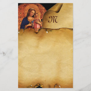 Papeterie VIERGE AVEC l'ENFANT ET les SAINTS, monogramme de