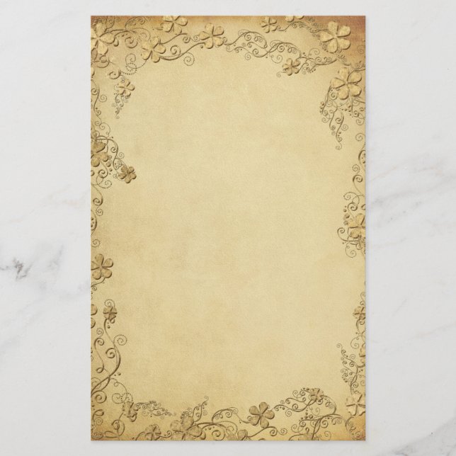 Papeterie Vintage ancien Mariage floral (Devant)
