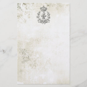 Papeterie Vintage Fleur de Lis et Couronne-bloc - notes