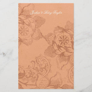 Papeterie vintage Florale Personnalisée Merci