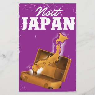 Papeterie Visitez l'affiche de voyage vintage du Japon