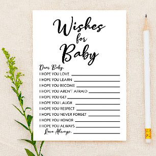 Papeterie Voeux Pour Baby shower Bébé Activité