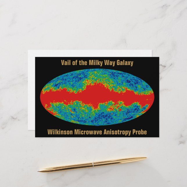 Papeterie Voile Galaxy Voie Lactée sur l'univers WMAP (Devant/Arrière en situation)