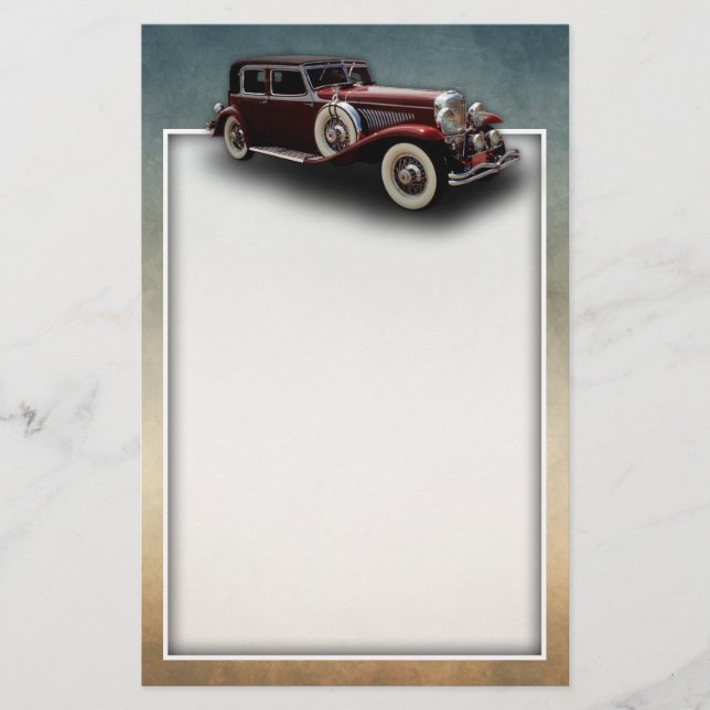 Papeterie Voiture modèle de classique de Duesenberg (Duesy) (Devant)