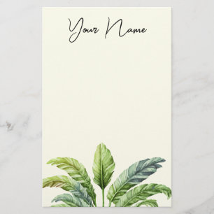 Papeterie Voyageurs Palm Tree Tropical Boho Personnalisable