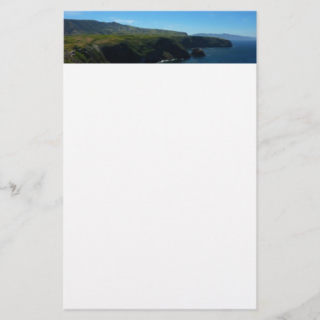 Papeterie Vue de l'île Père Noël Cruz dans les îles Channel (Devant)