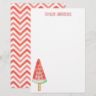 Papeterie Watercolor Watermelon Popsicle