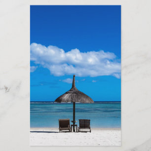 Papeterie White Sand beach of Malope Flac Mauritius overloo