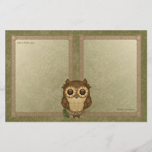 Papeterie Whoolio le papier à lettres de hibou le plus (Devant)